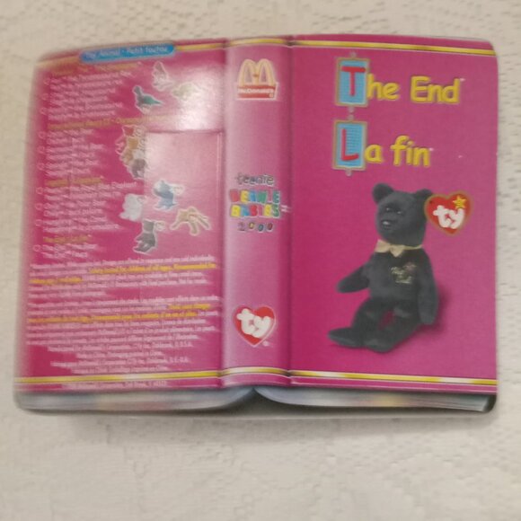 Ty Beanie Baby The End in original packaging with Faces of Teddy puzzle card - Picture 2 of 3